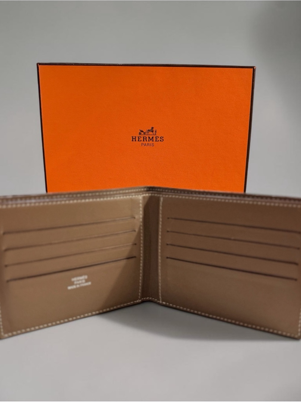 Hermès MC2 Copernic Etoupe Epsom Bifold Wallet